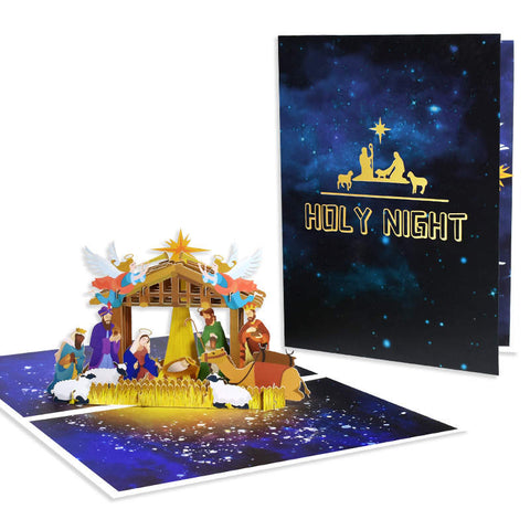 Holy Night Greeting Card (3D)