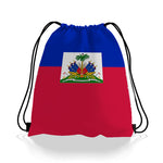 Haitian Flag Drawstring Bag