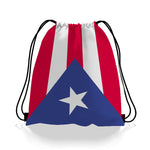 Puerto Rican Flag Drawstring Bag