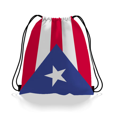 Puerto Rican Flag Drawstring Bag