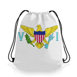 Virgin Island (VI) Flag Drawstring Bag